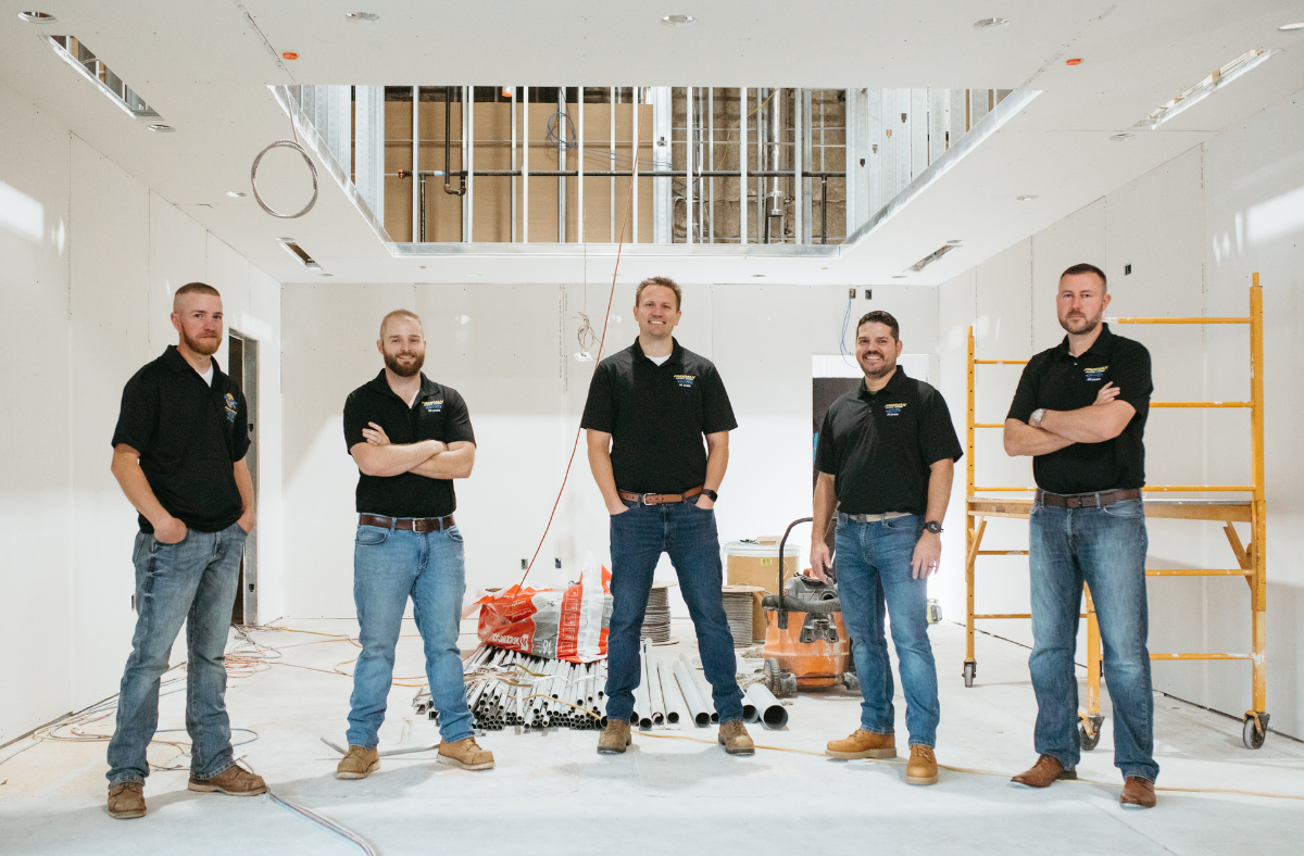 Freeman leadership team at a project site